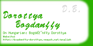 dorottya bogdanffy business card